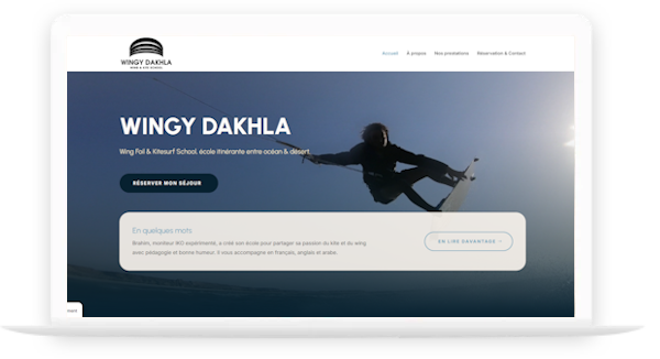 écran d'arrivée du site Gemena 2023